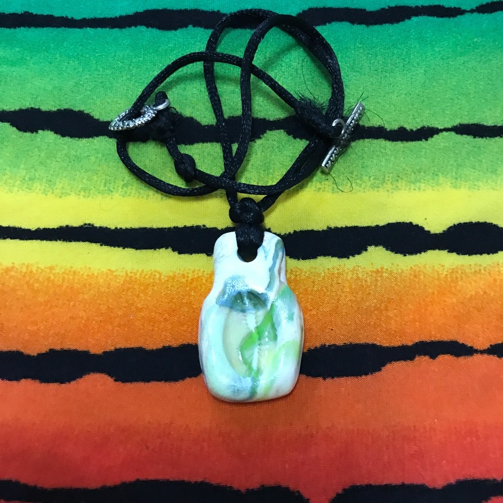 Ceramic One of a Kind Handmade Vintage Rare Unique Boho Necklace
